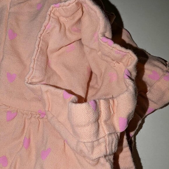 Cat & Jack Pink Heart Ruffle Top – Girls Large (10/12) Soft, Comfy Everyday - Picture 11 of 12